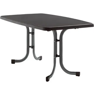 Sieger Boulevard-Klapptisch mit mecalit-Pro-Platte 150 x 90 x 72 cm eisengrau/schieferdekor anthrazit