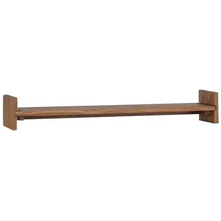MiaMöbel Wandregal Bagra, aus massivem Teakholz Braun braun 150 cm x 15 cm x 20 cm
