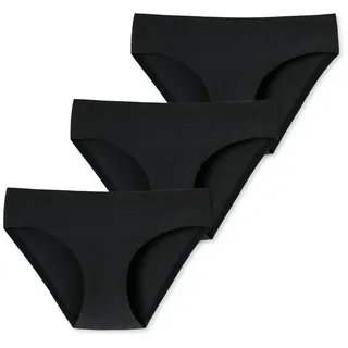 Schiesser Hüftslip INVISIBLE COTTON nahtlos, unsichtbar unter enger Kleidung im 3er Pack schwarz 38