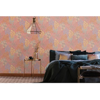 A.S. Création Vliestapete »Zoe Miami«, BxL: 53 x 1005 cm, Floral, strukturiert - rosa