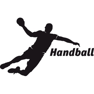GRAZDesign Wandtattoo Handball Kinderzimmer | Wandaufkleber Teenager Sportler Spieler | Wandsticker Turnhalle Sport Jugendzimmer - 80x50cm / 070 schwarz