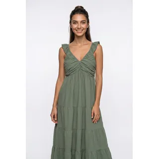 Vero Moda Maxikleid Unifarben Grün 34
