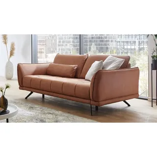 Sofa 3-Sitzer Couch Polstersofa Sitzmöbel Noah Stoff terracotta 198 cm