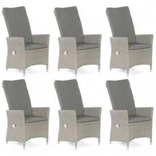SonnenPartner Gartenstuhl 6 St. 6 x 6 x 108 cm grau