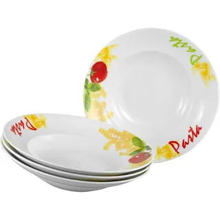 CreaTable Milano Pasta Pastateller 27 cm mehrfarbig 4er Set