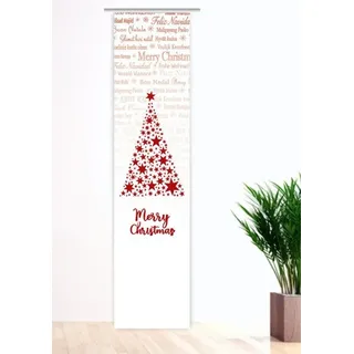 gardinen-for-life Schiebegardine Tolle Weihnachten rot - Flächengardine, Store 60 cm x 180 cm