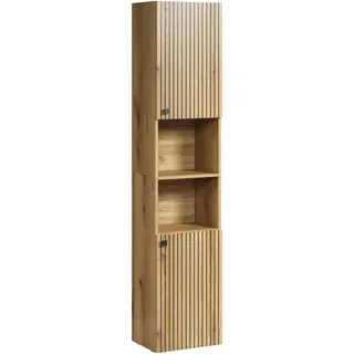 trendteam PureBliss Hochschrank 40 x 186 x 31 cm Schwarz Holz
