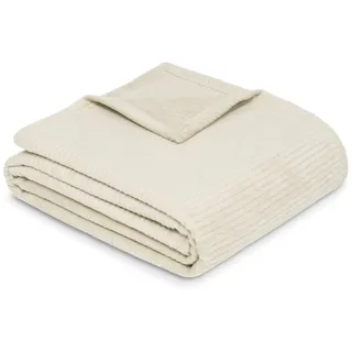 IBENA Cordoba Kuscheldecke 150 x 200 cm Beige
