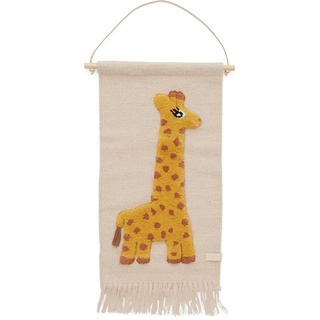 OYOY - Kinder-Wandteppich mit Tiermotiv, Giraffe / rose
