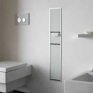EMCO Asis Module 150 WC-Modul-Unterputzmodell 96,4 cm Aluminium/Optiwhite Metall