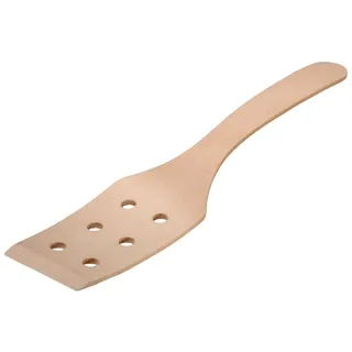 Pfannenwender, 30 cm, antibakteriell, hitzebeständig & plastikfrei, keine Kratzer in Pfannen, kein Plastik im Essen, 100% Naturprodukt, Buchen-Holz, Löcher