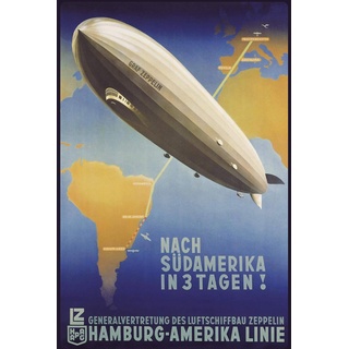 Schatzmix Targa Motivo Ca Aerea Zeppelin Hamburg Wand Retro Eisen Poster Malerei Plaque Blech Vintage Pers Blechschild, 20x30 cm
