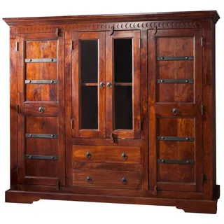 MASSIVMOEBEL24.DE Highboard 160 x 142 x 50 cm Braun