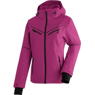 Maier Sports Lunada, Damen Skijacke, Wasserdichte Winterjacke mit 2-Wege-Stretch, mTEX Wetterschutz und mTHERM light für mehr Wärmerückhalt, PFC-frei, Lila, 40
