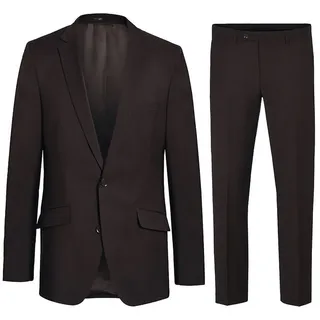 Paul Malone Anzug Herren Anzug modern Businessanzug regular fit (Set, 2-tlg., Sakko mit Hose) 100% Schurwolle braun HA19 braun 44