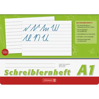 Brunnen Schreiblernheft Lineatur A1 A4 quer 16 Blatt,