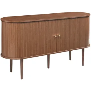 [en.casa] Sideboard Mapia 140 x 75 x 40 cm Walnussoptik / Braun