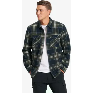 Bonfire Flannel Shirt Herren Deep Navy/Forest Night, Größe:4XL - Herren > Oberteile > Hemden - Blau
