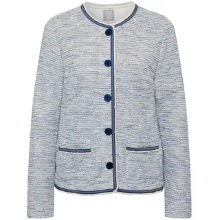 Rabe Jackenblazer - Blazer Damen - Damenjacke - Strickblazer - Damen Bouclé Jacke blau 38 EU