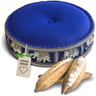 Livasia Meditationskissen Zafukissen 45 x 15 cm Blau