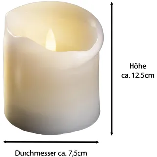 Novaliv, LED Kerzen, 4er Set LED Stumpenkerzen mittel - Echtwachskerze mit beweglicher Flamme flackernd - Timerfunktion (4x)