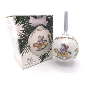 Hutschenreuther Porzellankugel Weihnachtskugel 1986 OVP - ** Erstausgabe **
