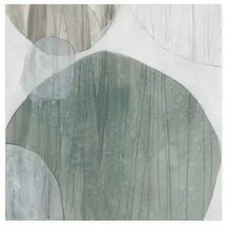 Bilderdepot24 Teppich Vinyl Wohnzimmer Schlafzimmer Flur Küche Abstrakt modern, quadratisch - grün glatt, nass wischbar (Küche, Tierhaare) - Saugroboter & Bodenheizung geeignet grün 160 cm x 160 cm