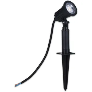 INNOVATE LED Strahler Außen 1 Stk. [LED Spots 230V IP 65 Kunststoff Spotlight inkl. Erdspieß Stromkabel Außenbereich] Gartenbeleuchtung mit Strom Gartendeko für Draußen wetterfest I Outdoor und Garten