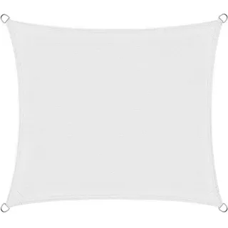 casa pura Atmungsaktives Sonnensegel quadratisch 300 x 300 cm Weiß