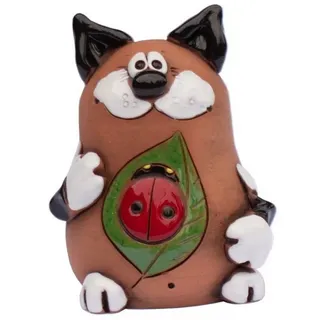 Kaufhaus le petit Tierfigur Gartenstecker Katze Kater Deko Zaunhocker Skulptur Objekt Figur, Dekofigur, Objekt aus Keramik