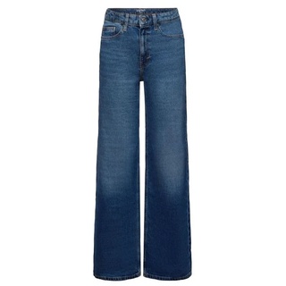 edc by Esprit Weite Jeans Retro-Jeans mit weitem Bein blau