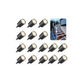 16 Led-einbaustrahler, Ip67 Wasserdicht, Hohe Helligkeit, Energiesparend, Für Den Außenbereich, Terrasse, Garten, Pool