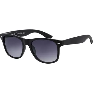 La Optica B.L.M. Sonnenbrille Herren Damen UV400 Schutz Festival JGA Sport Rave - Matt Schwarz Gläser Grau Verlauf