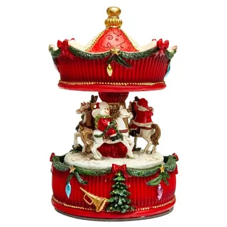 SIKORA SD08 Spieldose Spieluhr für Weihnachten Pferde Karussell Musik We Wish You a Merry Christmas