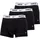 Boxershorts Schwarz/Weiß S 3er Pack