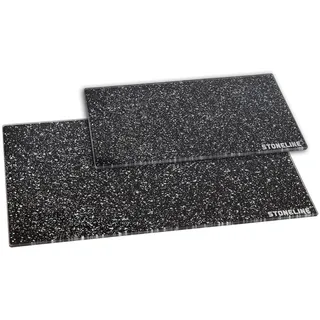 STONELINE Schneidebrett-Set Glas 2-tlg. onesize Grau/Schwarz