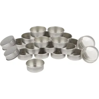 VBS Standkerzenhalter Kerzentüllen für Teelichter, 40 mm 24er-Pack silberfarben