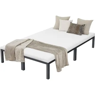 ML-Design Metallbett 120x200 cm auf Stahlrahmen mit Lattenrost, Anthrazit, Metall Bettgestell, robust, leichte Montage, Bett für Schlafzimmer der Kinder, Jugendliche, Erwachsene, Jugendbett Gästebett