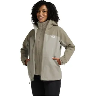 Jack Wolfskin Wild Places 3in1 Jkt Damen Beige L