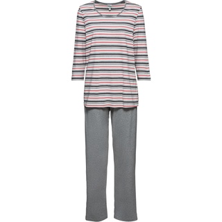 Baumwoll-Pyjama Set, Streifen grau, 36/38