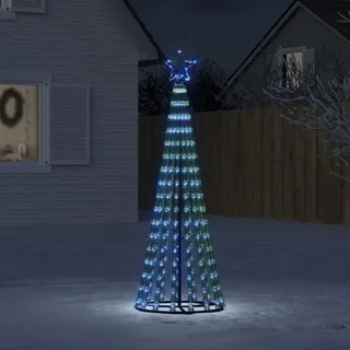 Festnight Led Weihnachtsbaum Aussen 180 cm 275 LEDs Tannenbaum Outdoor Beleuchteter Weihnachtsbaum Kegelform Weihnachtsdeko Außen Metall Weihnachtsbaum Lichterpyramide Lichterbaum