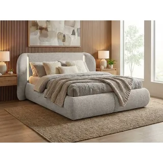 beautysofa CORFU 160 x 200 cm Silber