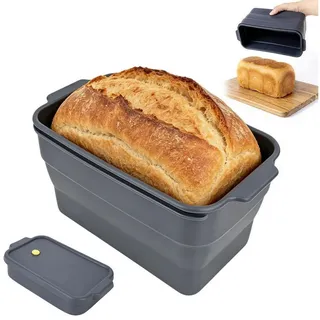 LuxusKollektion Brotbackform Brotbackform Silikon Faltbar mit Deckel