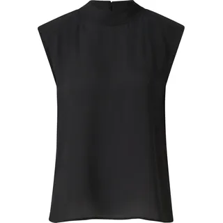 Comma, Chiffonbluse mit subtilem Schulterpolster Schwarz 34