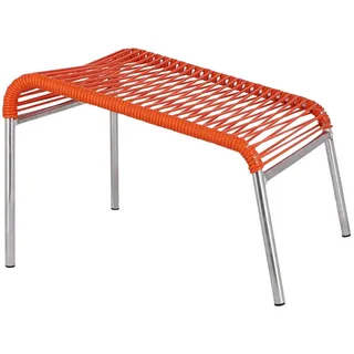 Fiam Loungehocker, Orange, Alu, Metall, Kunststoff, Uni, rechteckig, 46x38x56 cm, Loungemöbel, Lounge-Hocker