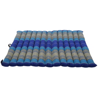 my Hamam Yogakissen Zabuton Meditationsmatte rollbar türkis-blau, angenehm unterstützend, orientalisches Muster, ca. 69x78 cm blau