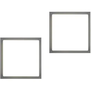 TRIO Leuchten LED Außen-Wandleuchte, Bewegungsmelder, LED fest integriert, Warmweiß, Neutralweiß, 2er SET Wand Außenleuchte mit Zahlenset zur Hausnummer Beleuchtung grau eckig | 30 cm x 6 cm x 30 cm