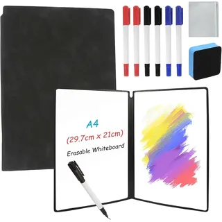Mini Whiteboard Notizbuch für Büro, Schule & Zuhause | Tragbar &