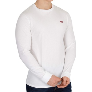 Levi's Herren Long-Sleeve Original Housemark Tee T-Shirt, Cotton + Patch White, XS