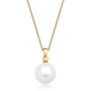 Elli Premium Halskette Damen mit Anhänger Muschelkernperle Luxuriös